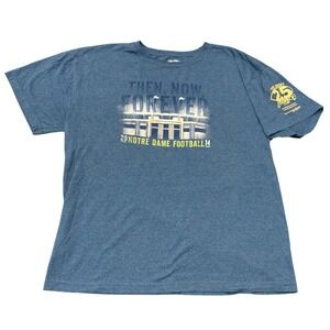 Notre Dame Football The Shirt 25 Years 2014 Blue Heather Graphic Tee Mens XL